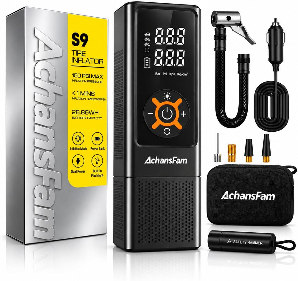 S9 Tire Inflator Portable Air Compressor for SUVs & Pickup Trucks