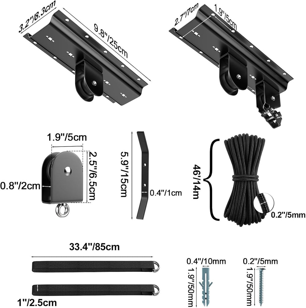 Housolution Bike Hoist, [2 Pack] Overhead Ceiling Storage System with 88Lbs