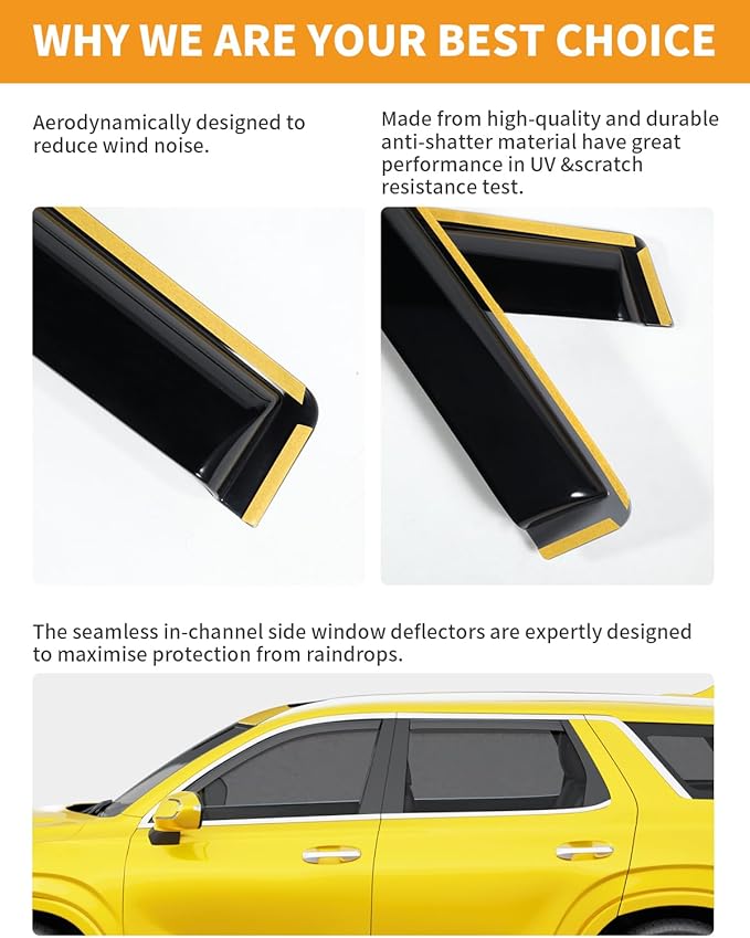 in-Channel Window Rain Guards Fit