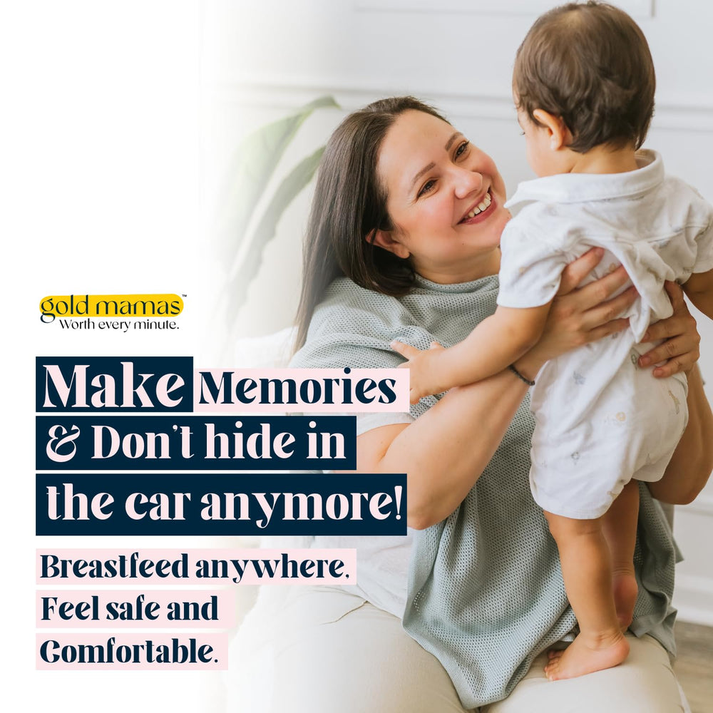 Gold Mamas Breathable Nursing Cover for Breastfeeding