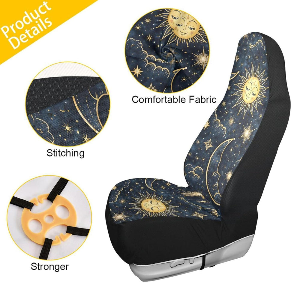 ALAZA Sun Moon Boho Cosmos Astrology Car Seat Covers Front Seats Only for Wom...
