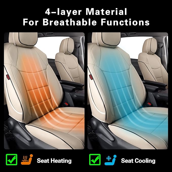 EKR Sienna Seat Covers for 2021-2025 Toyota Sienna XLE, 7 Seats, 2nd Row