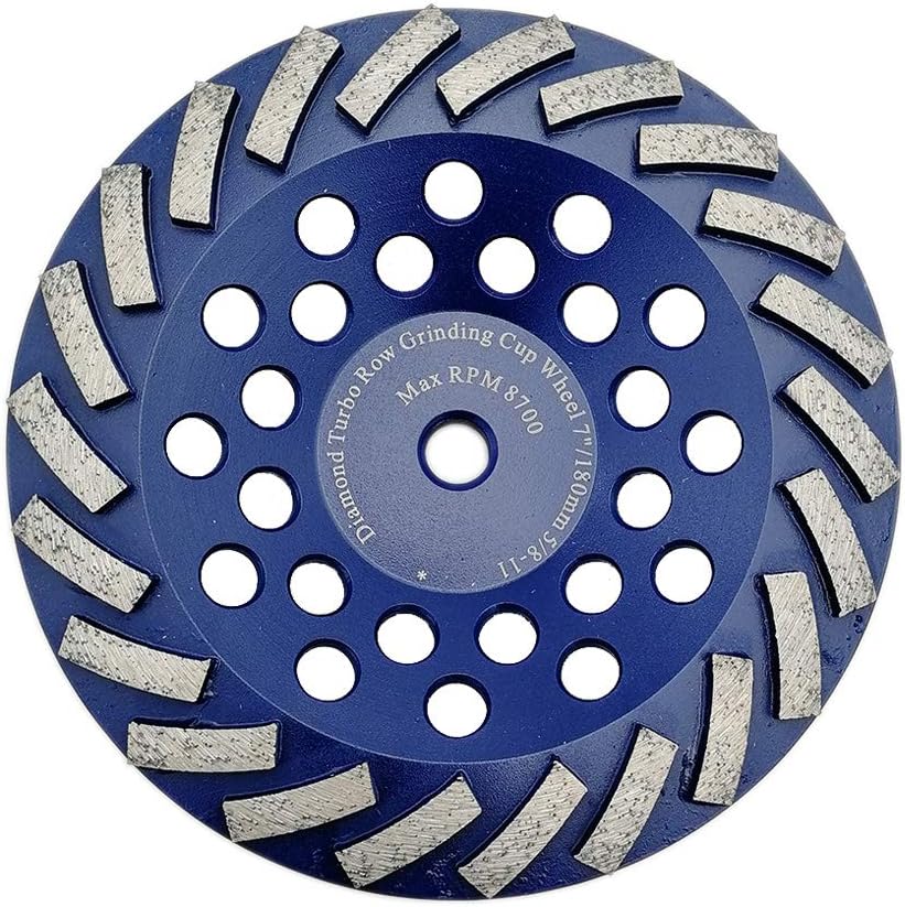 DT-DIATOOL 7 Inch Concrete Grinding Wheel Granite Marble with Turbo Row Diamo...