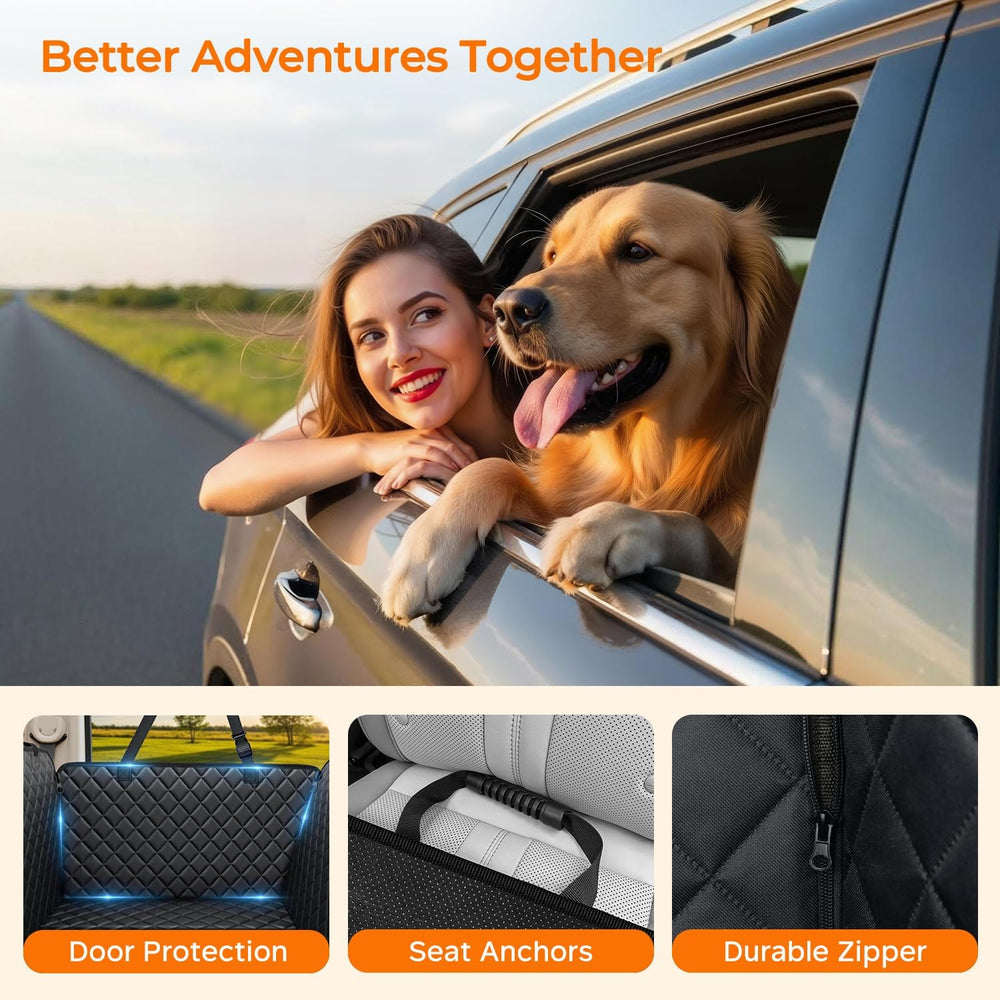 URPOWER Dog Car Seat Cover for Back Seat, 100% Waterproof Hammock for Car