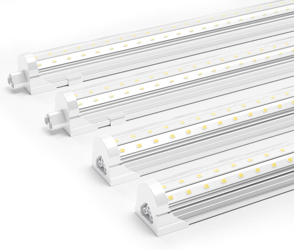 Ensenior 4 Pack 8 FT Led Shop Lights, 6000K Clear White, 10000LM Super Bright
