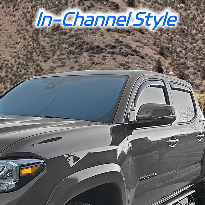 in Channel Rain Guards Fit for Truck 2009 2010 2011 2012 2013 2014 Ford F150 ...