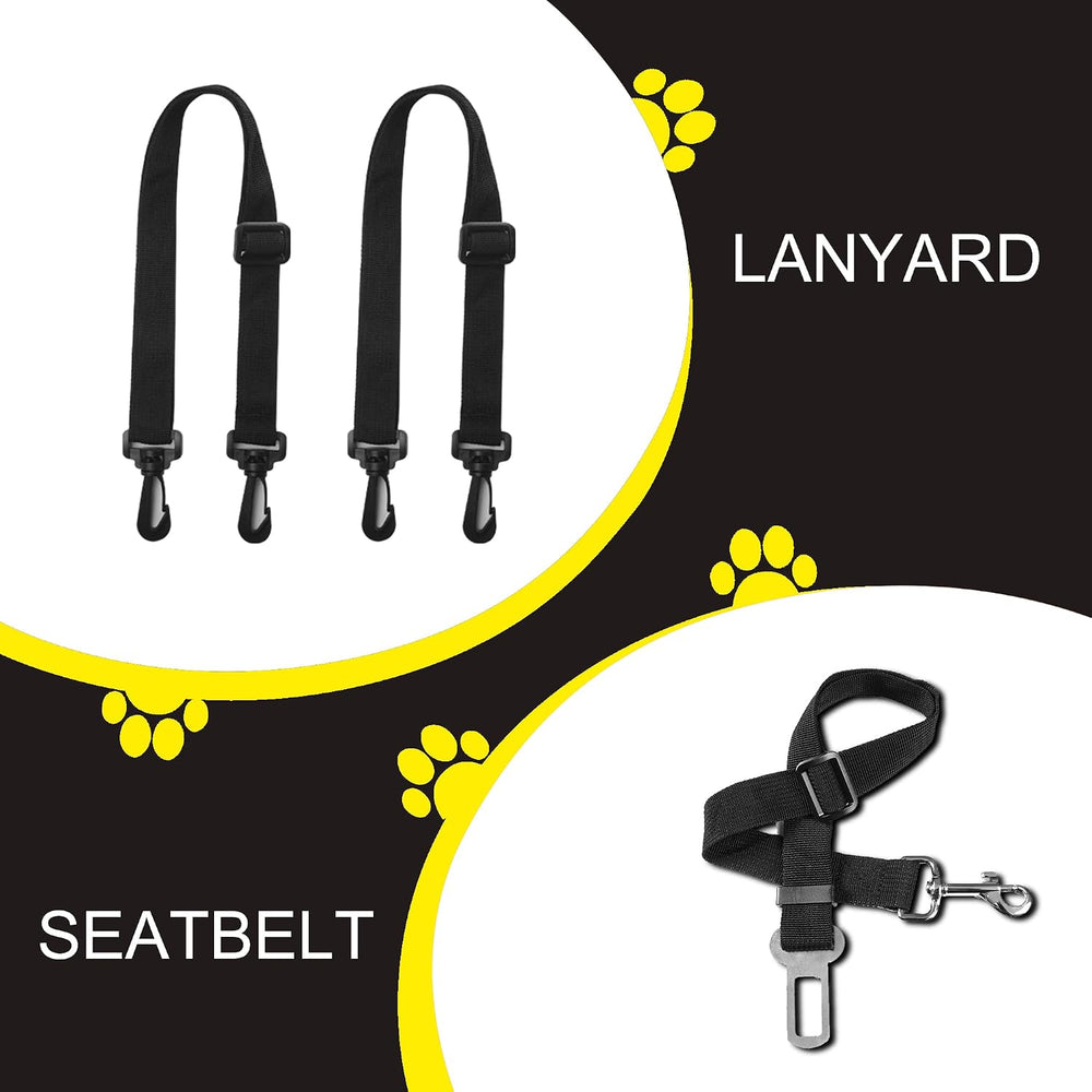 Dog Car Seat Cover, Waterproof Nonslip Pet Seat Cover for Back Seat with Stor...