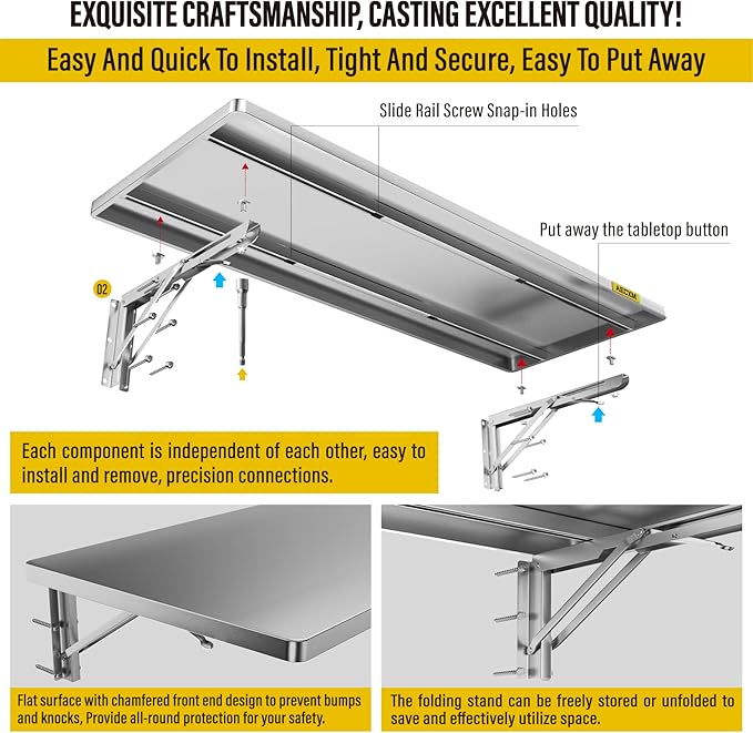 1.2x3ft Adjustable Rail Type Folding Storage Rack Shelf, Suitable
