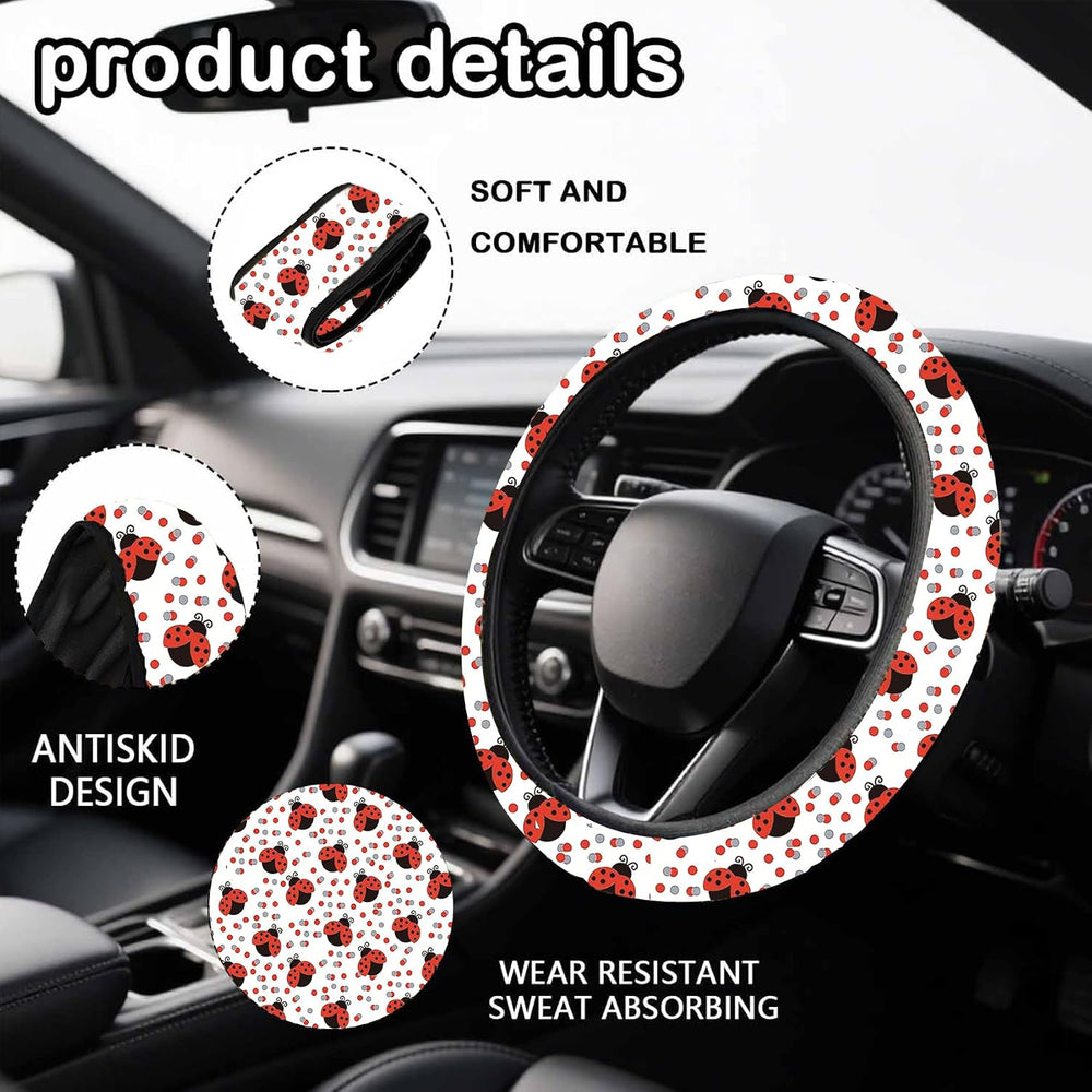 10PCS Sunflower Accessories for Car Wheel Cover,2PCS Front Seat Covers