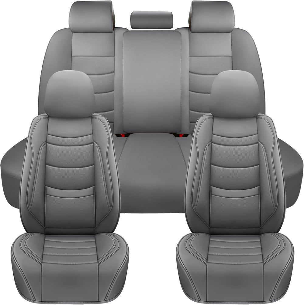 Leather Car Seat Covers Full Set,Universal Fit for Most Cars,SUVs and Sedans,...