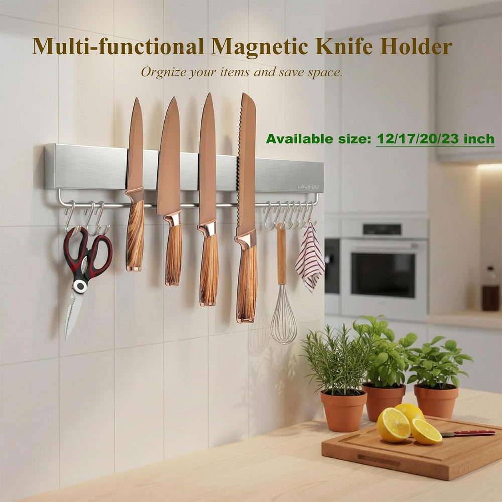 20 Inch Magnetic Knife Holder for Wall - Magnetic Knife Strip with Strong Mag...