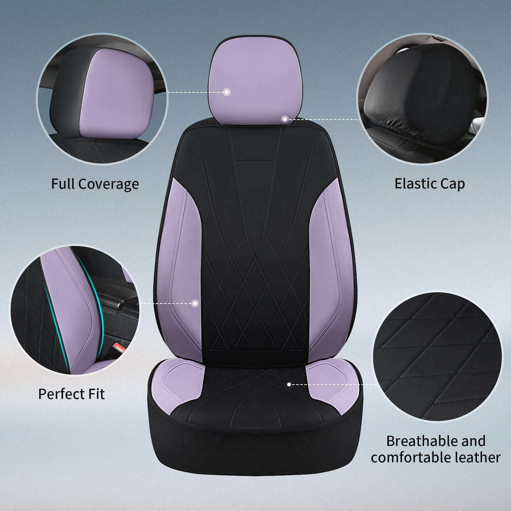 Car Seat Covers Full Set, Leather Car Seat Cushion, Ultra-Thin Breathable Mat...