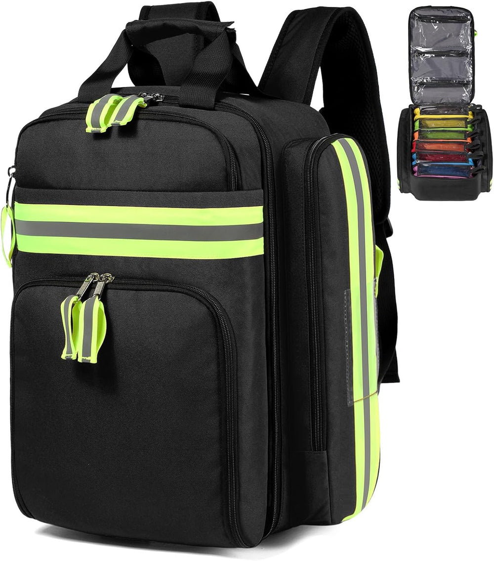 Gatycallaty First Aid Backpack - Medical Evacuation Bag - Red Emergency Lifeg...