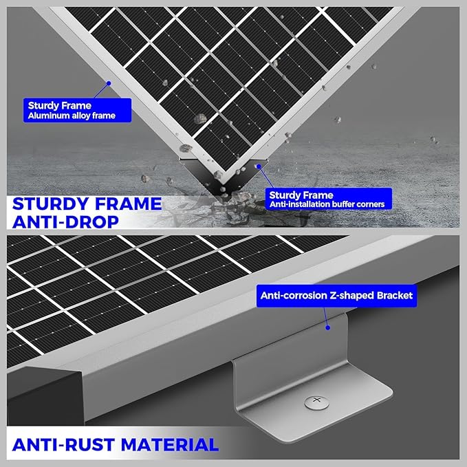 Solar Panel Kit 50W 12V with MPPT Controller, Solar Battery Trickle Charger