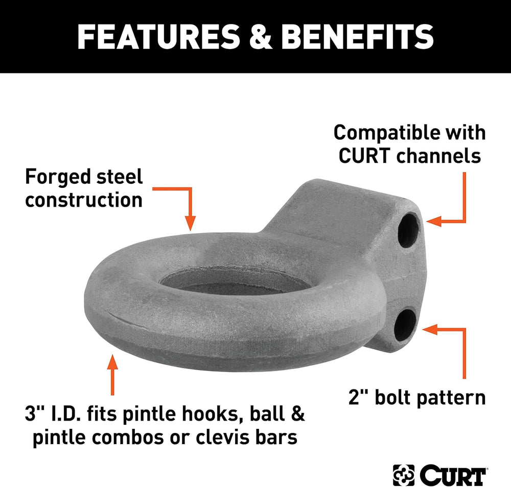 Curt Manufacturing 48600 12000 Gtw - 3 in Adjustable Eye Adjustable Base