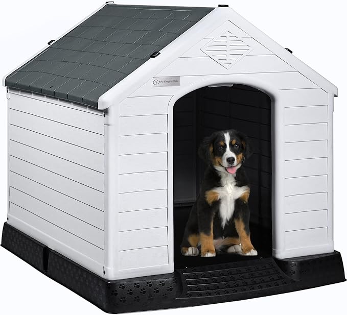 LEMBERI Durable Waterproof Plastic Dog House