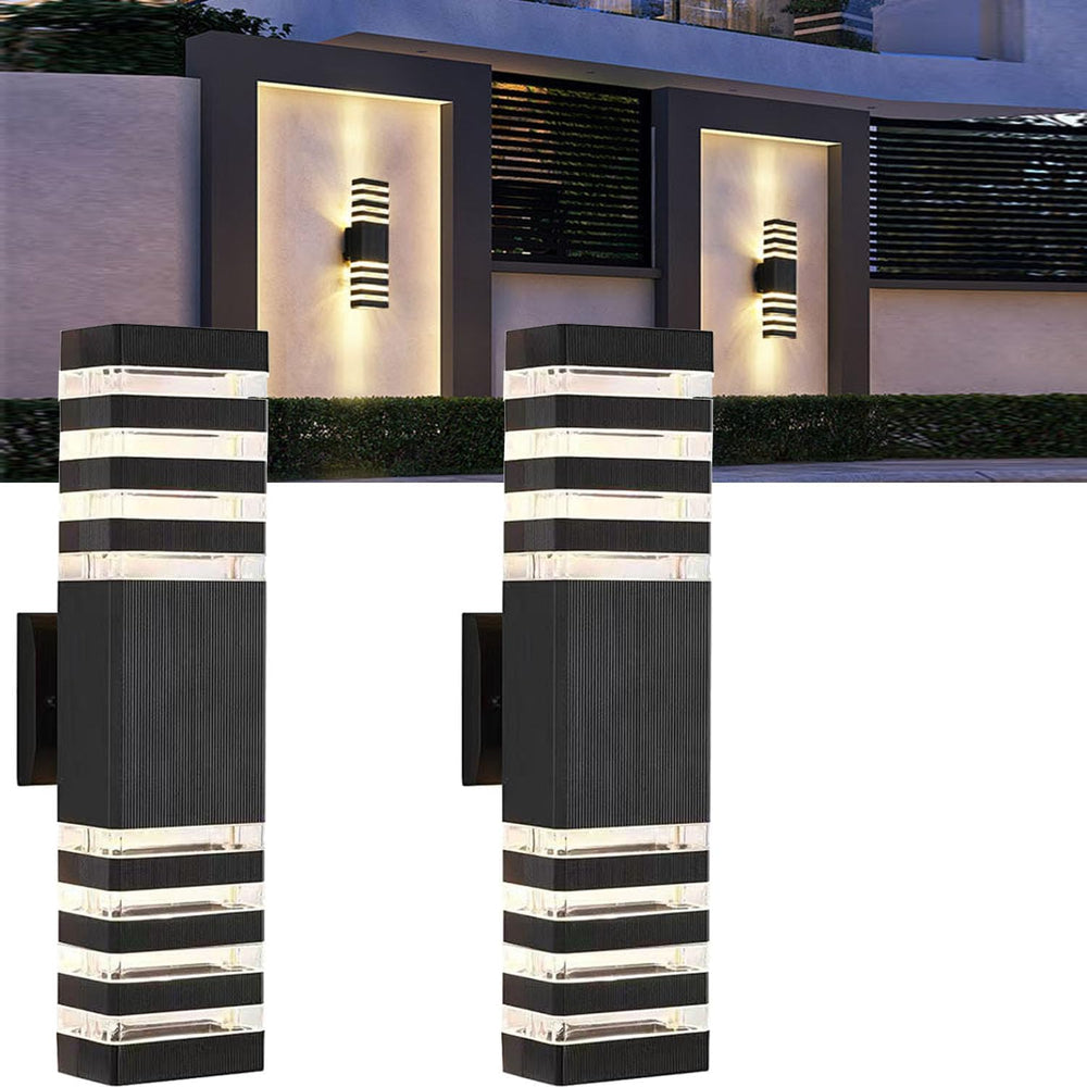 18inch LED Square Up & Down Wall Lights, 24W Outdoor Wall Light 4000K Day...