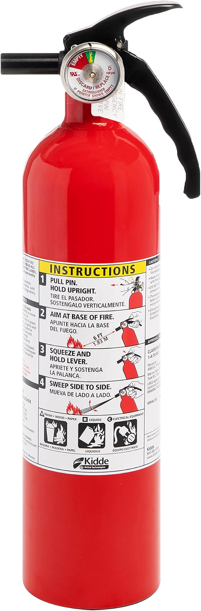 Kidde Auto Fire Extinguisher for Car & Truck, 3.2 Lbs., Dry Chemical