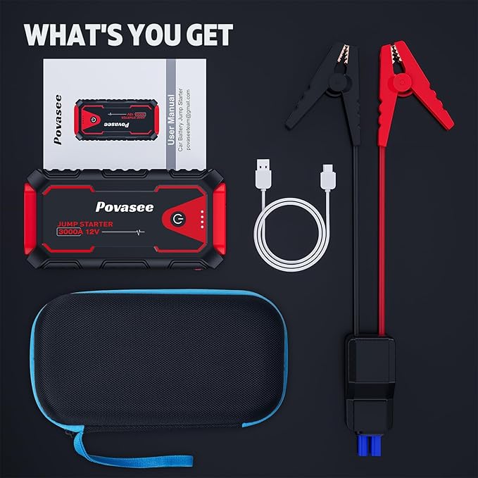 Jump Starter 3000A Car Jumper Starter, 12V Jump Box