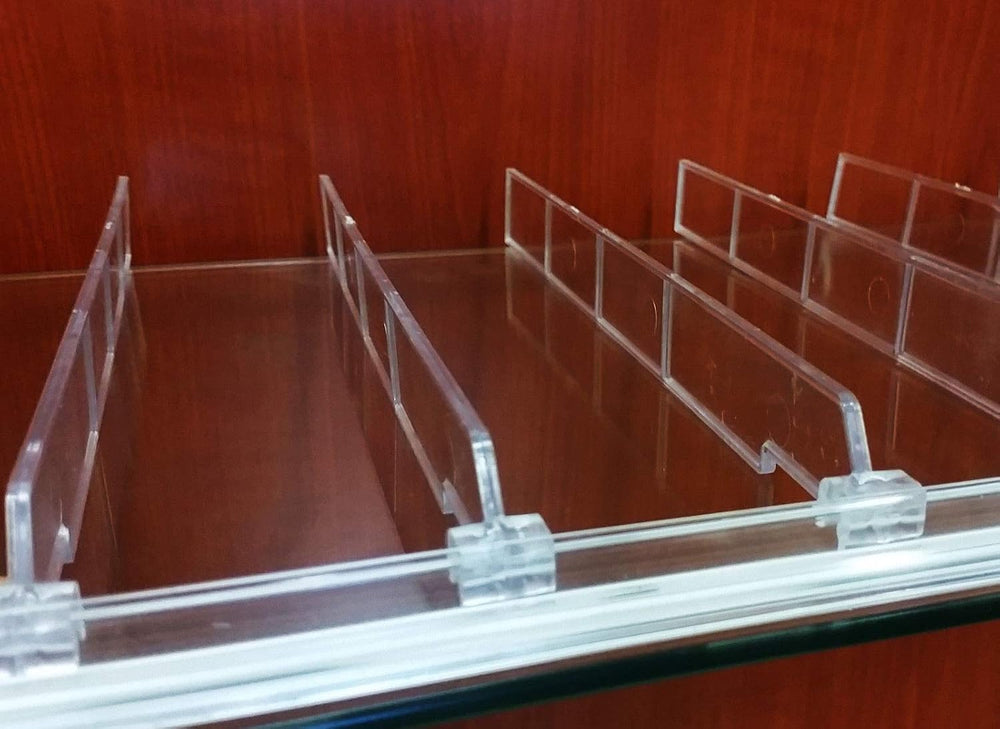 Universal Shelf Lip & Adjustable Depth Divider Kit, [2] 48" L Adhesi...