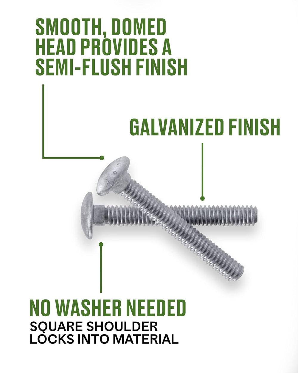 Hillman Group Galvanized Carriage Bolt 5/16” x 4-1/2”, 50 Count, Blunt Point,...