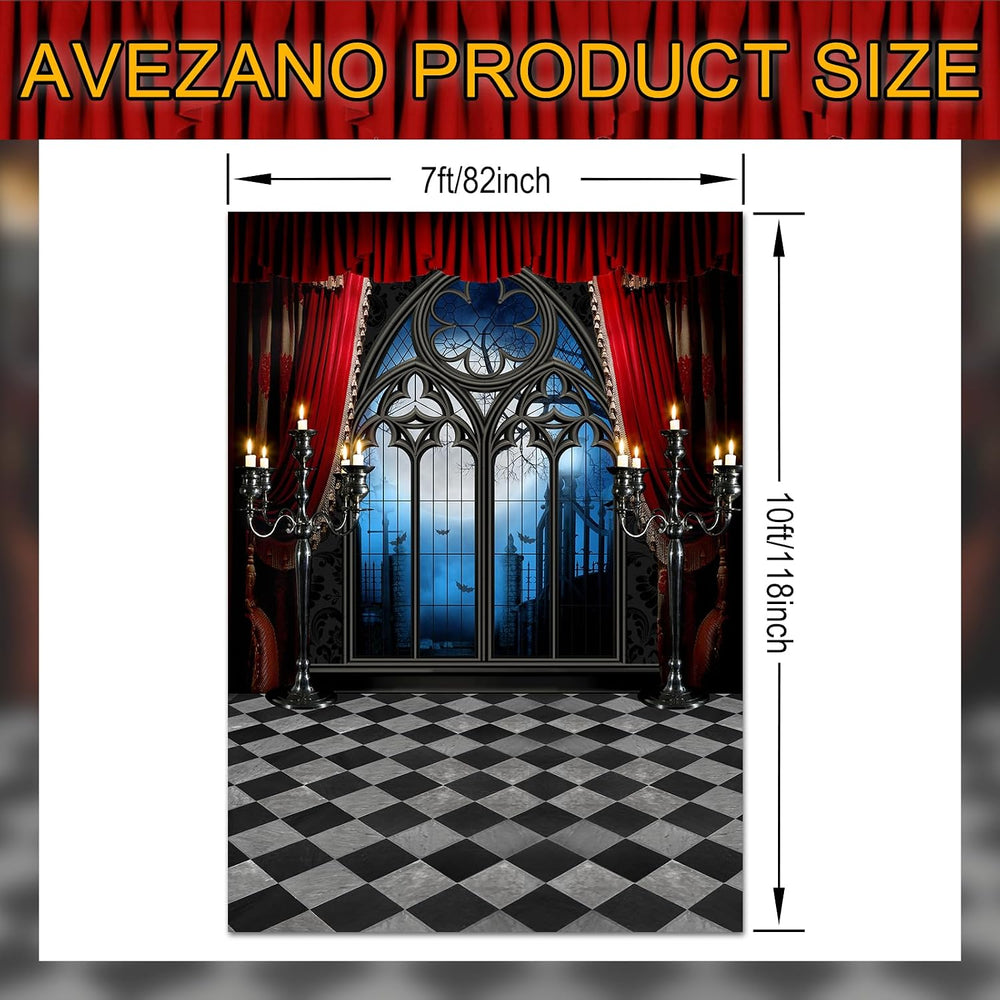 Halloween Backdrop Vampire Medieval Gothic Halloween Party Backdrop 7x10 ft