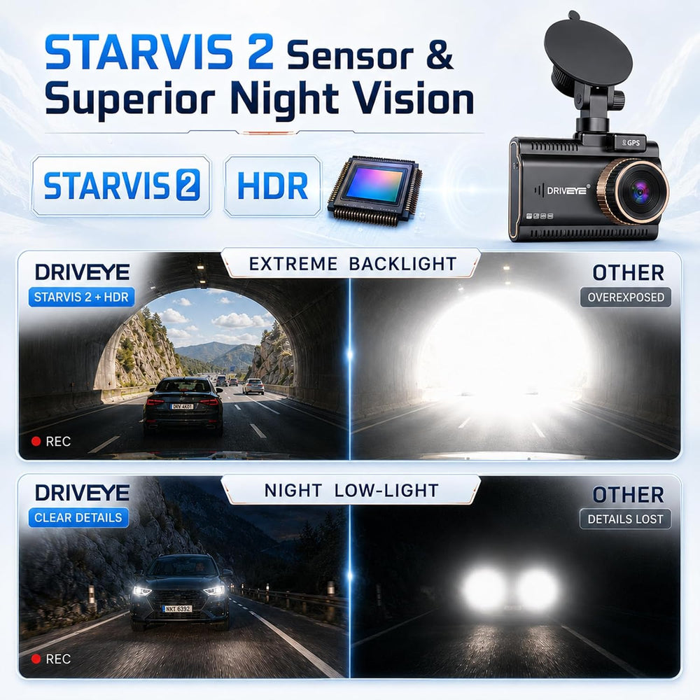 Dual Dash Cam Front and Rear, 4K+2K Car Dash Camera with STARVIS 2 Sensor, Wi...