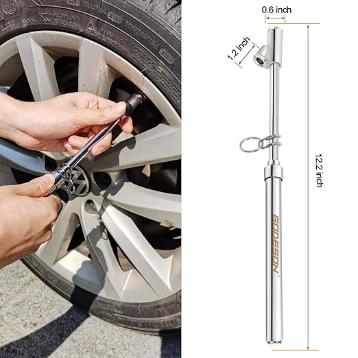 GODESON Dual Head Tire Pressure Gauge, Heavy Duty Pen Tire Gauge Range (12-Pack)
