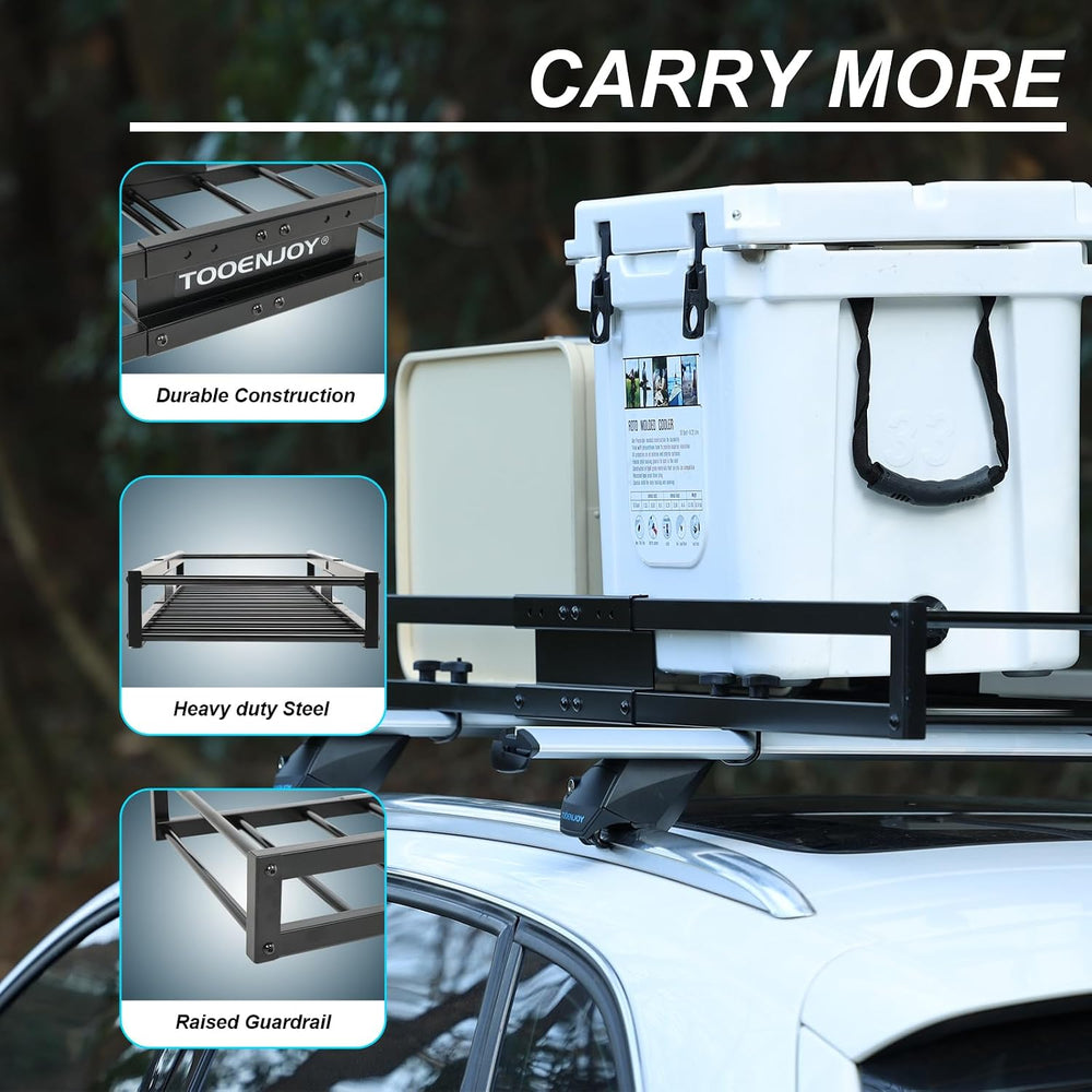 TOOENJOY 59" x 15.5" x 5" Skinny Roof Cargo Carrier Basket, He...