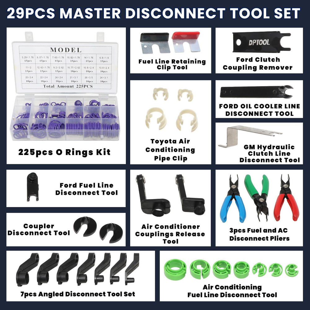 DPTOOL 29pcs Master Quick Disconnect Tool Set