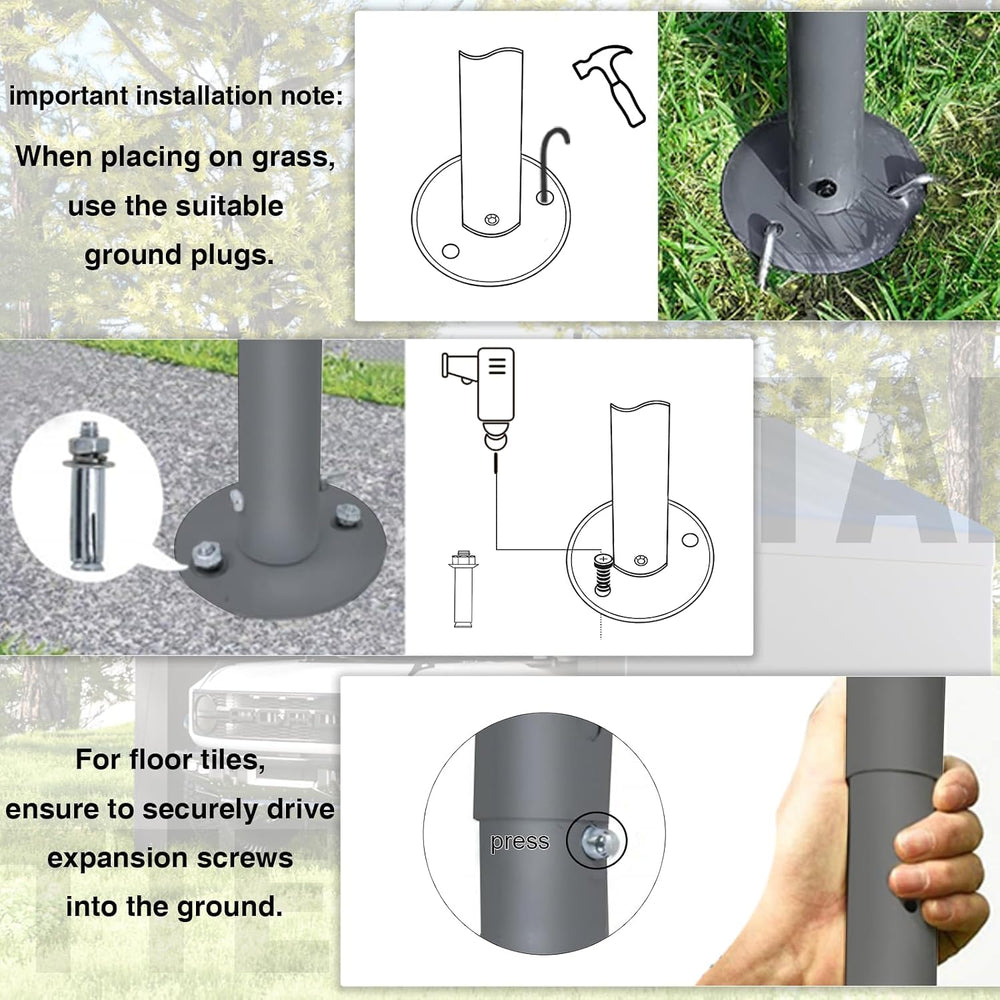 Carport, 10x20ft Heavy Duty Portable Garage, Car Port with Storage Shed, Car ...