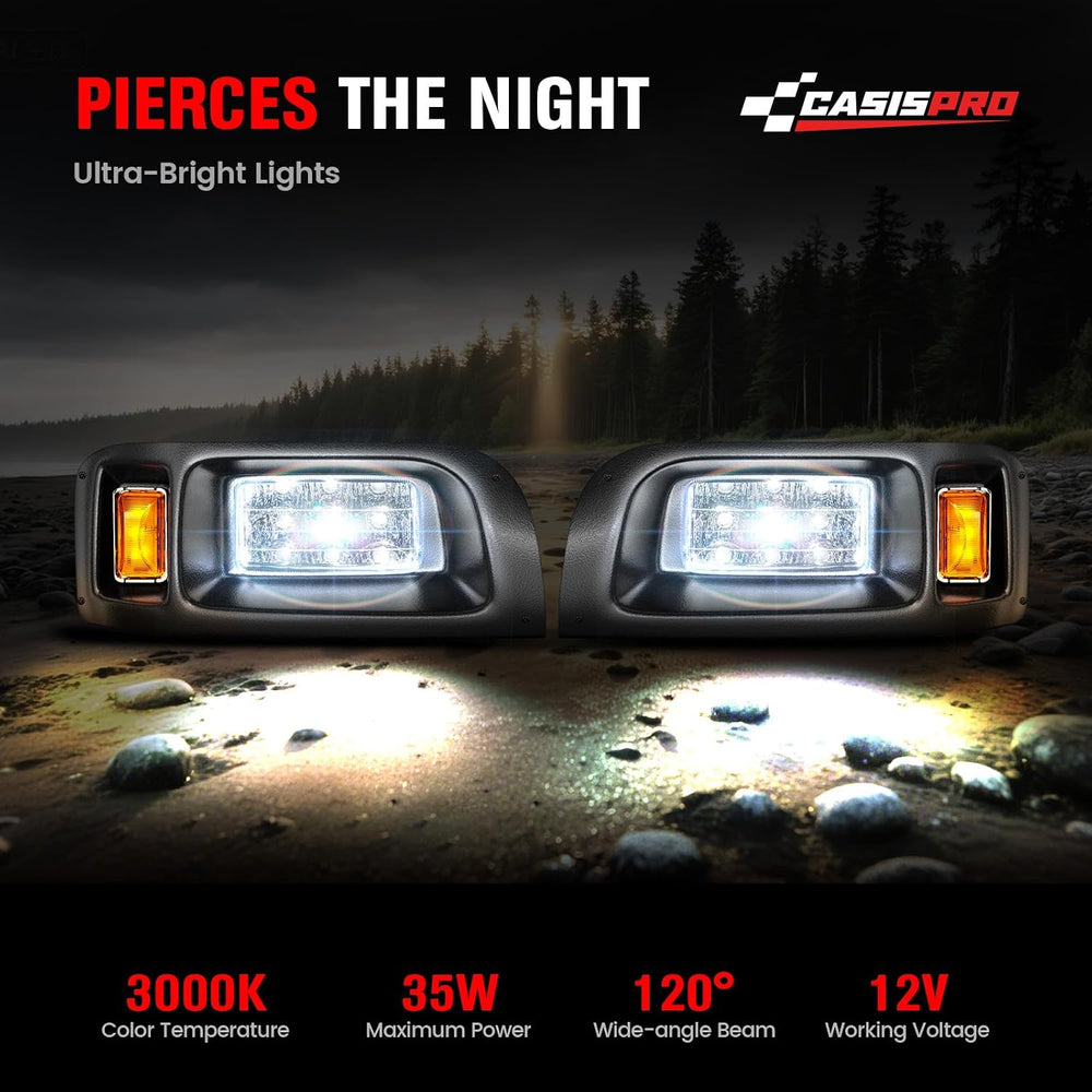 12V Deluxe Golf Cart Light Kit for Club Car DS 1993-UP, Street Legal Club Car...