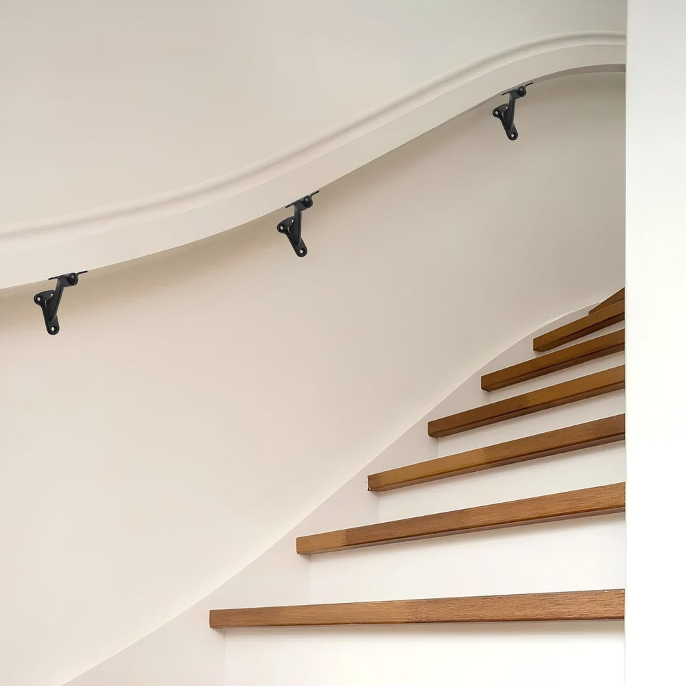 khtumeware 20 Pack 3 Inch Matte Black Hand Rail Bracket Heavy Duty Hardware f...