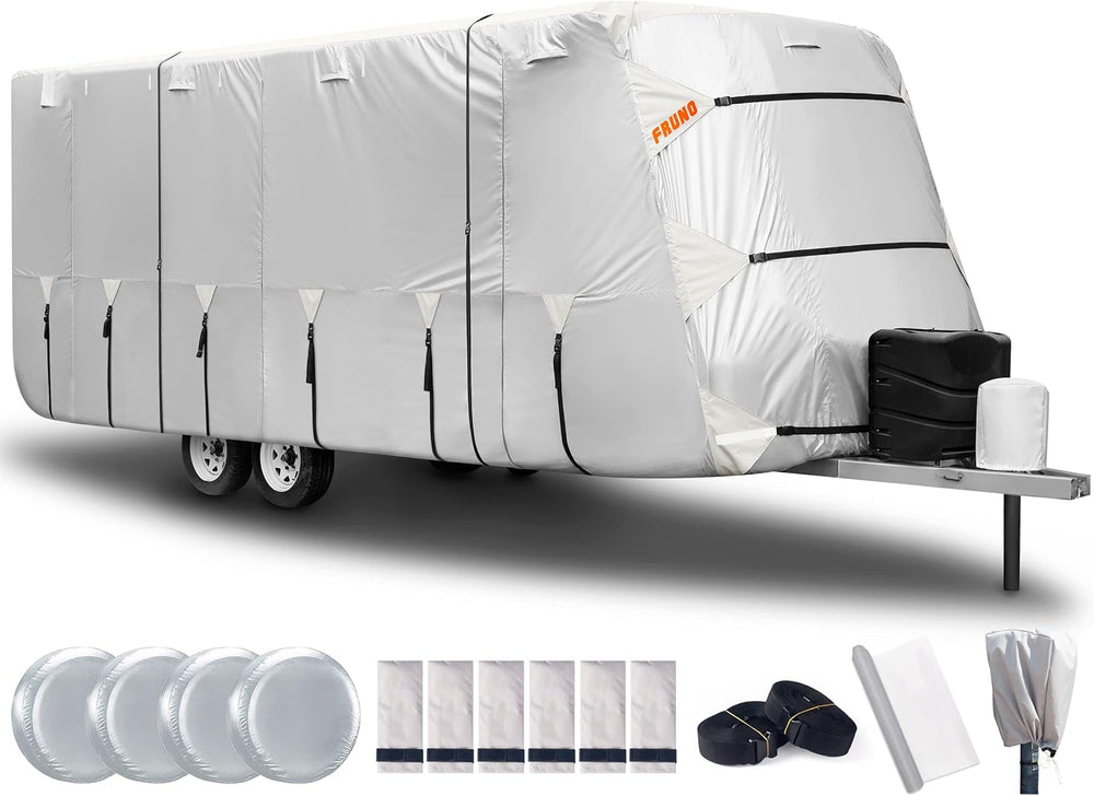 FRUNO Oxford Fabric Travel Trailer Cover RV Cover 27'-30' Waterproof ...
