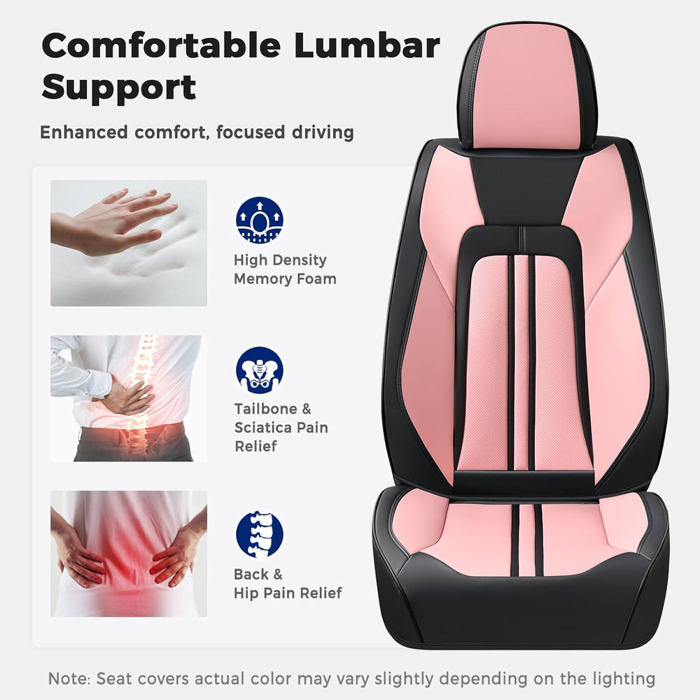 Huidasource Car Seat Covers Full Set 5 Seats, Faux Leather Seat Covers with H...