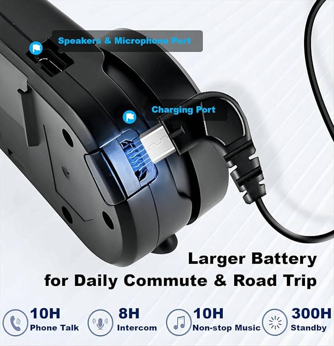 Fodsports FX6 Motorcycle Bluetooth Headset, 6 Riders Group Motorbike Bluetooth