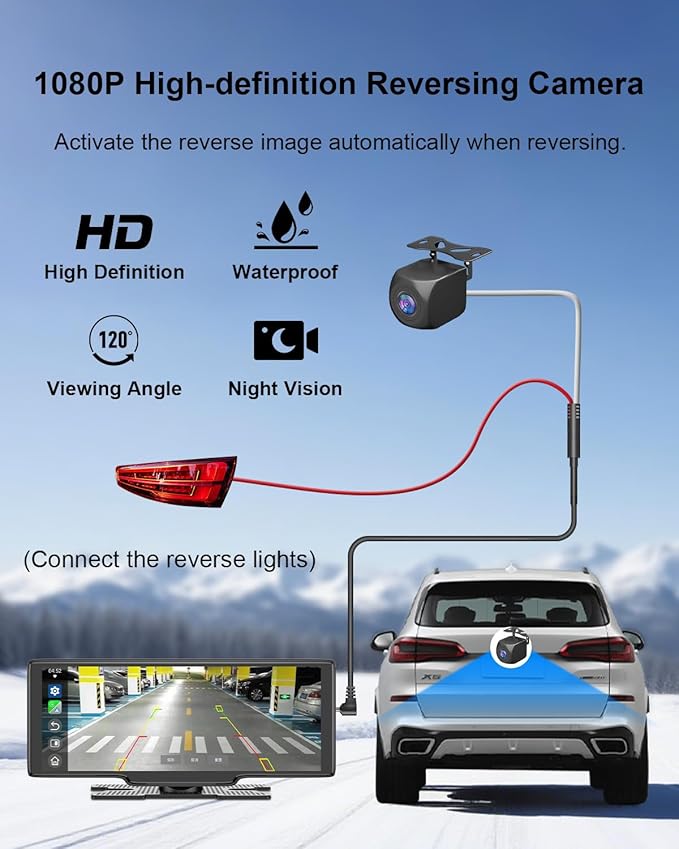 Carplay Screen for Car, 10.26’’ HD Wireless Apple Carplay & Android Auto ...