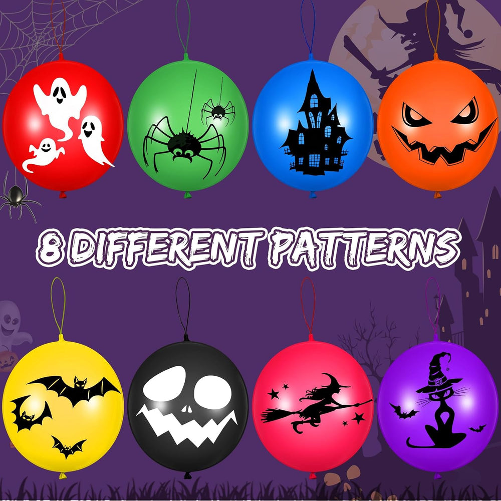 120 Pcs Halloween Punch Balloons Bulk 18 Inch Latex Halloween Prizes Bulk