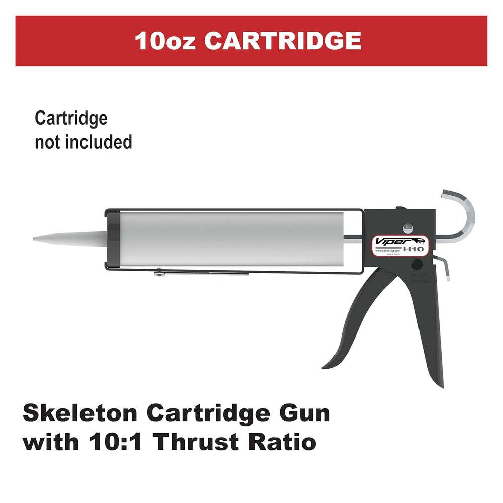 Albion Engineering H10 Viper Line Manual Skeleton Cartridge Caulking Gun with...