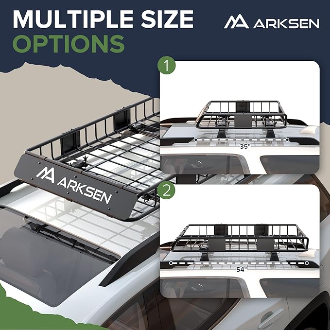 ARKSEN 54 x 34 x 6 Inch Universal Roof Rack