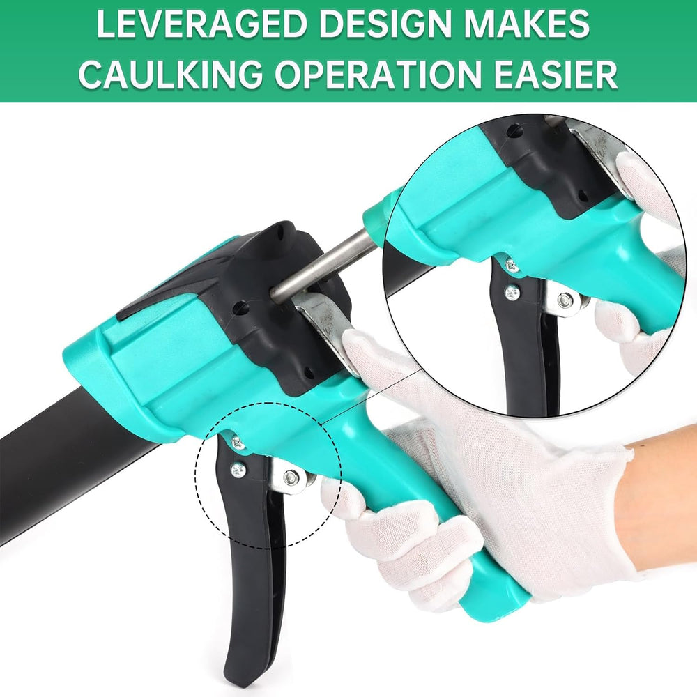Double Caulking Gun,Dual Epoxy Gun for 400 mL(13.5 fl oz,1:1 Mix Ratio),Manua...