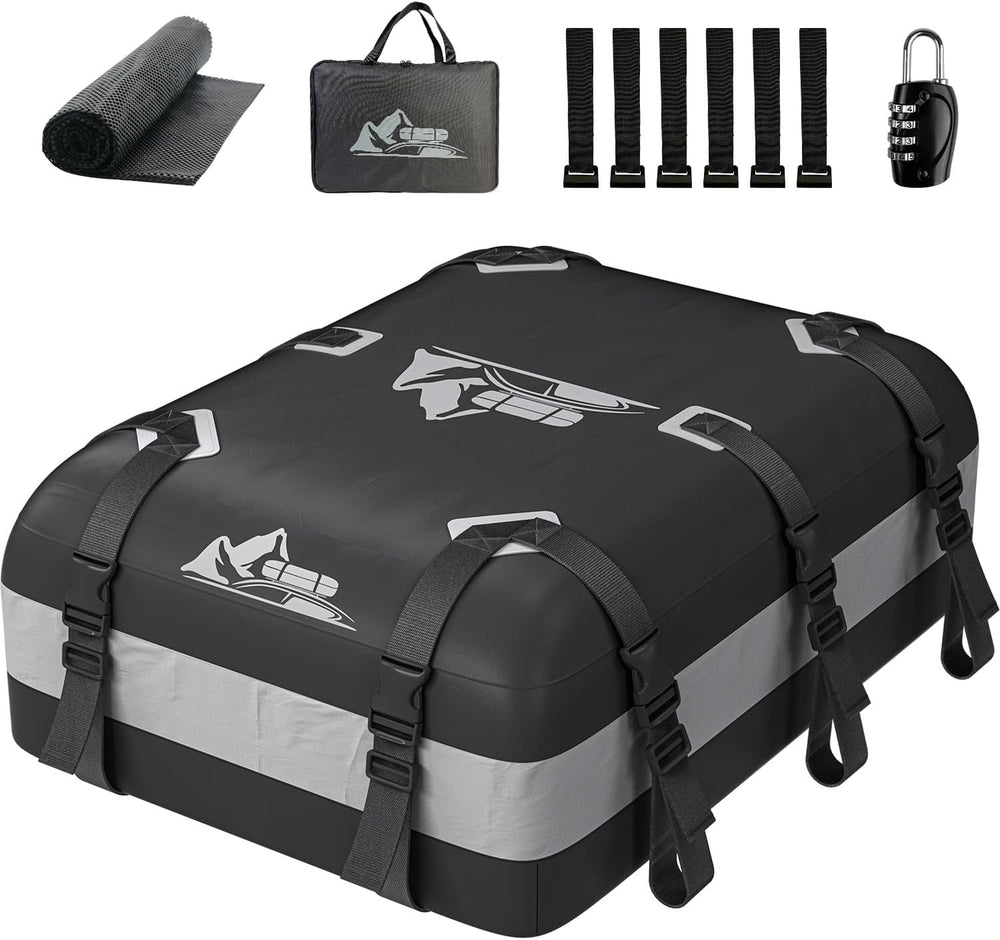 Car Rooftop Cargo Carrier Bag 20 Cubic Feet, 100% Waterproof Heavy Duty Car R...
