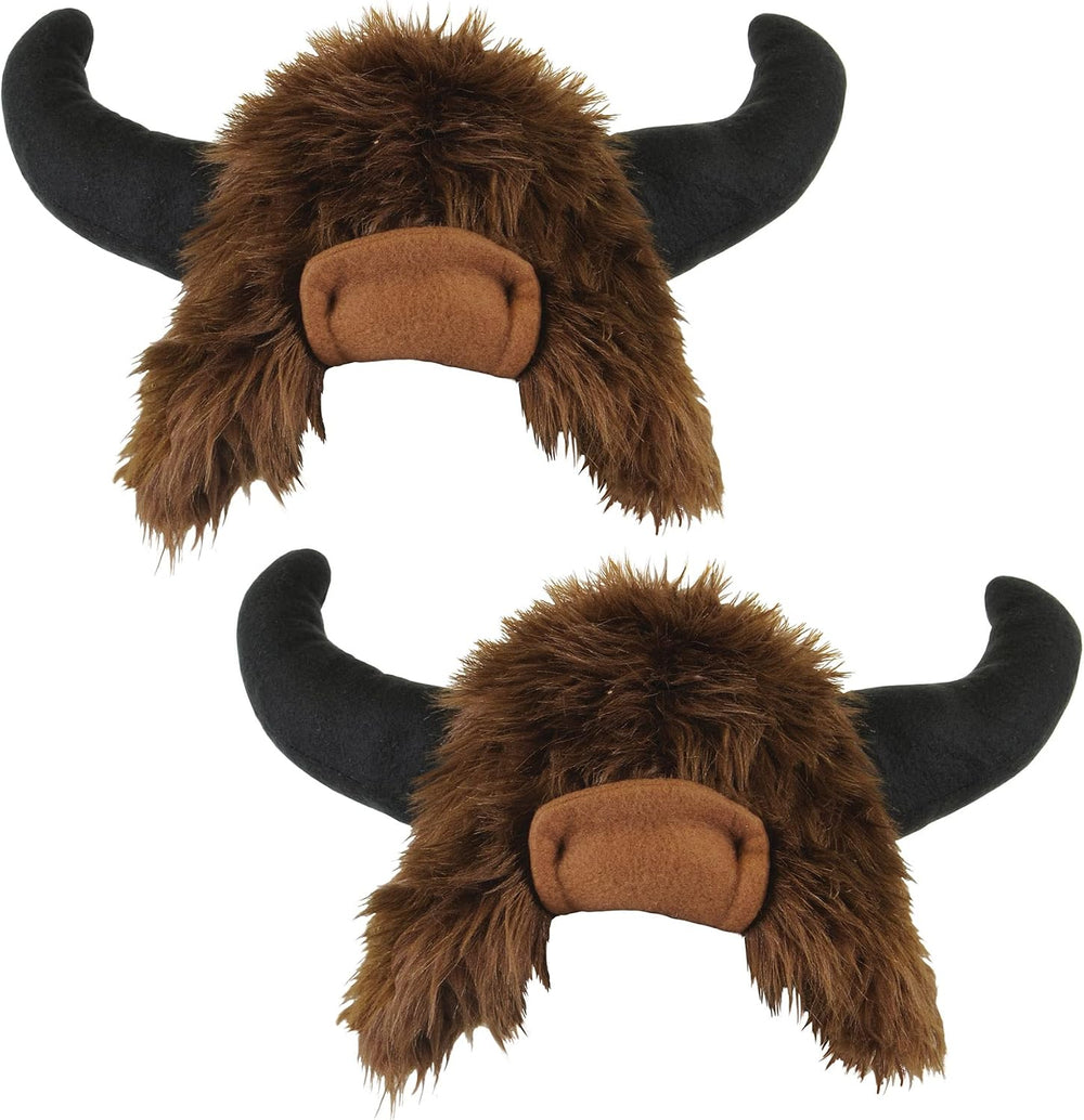 Beistle Unisex Plush Buffalo Hats, 2 Pieces – Farm-Themed Caps, Animal Party ...