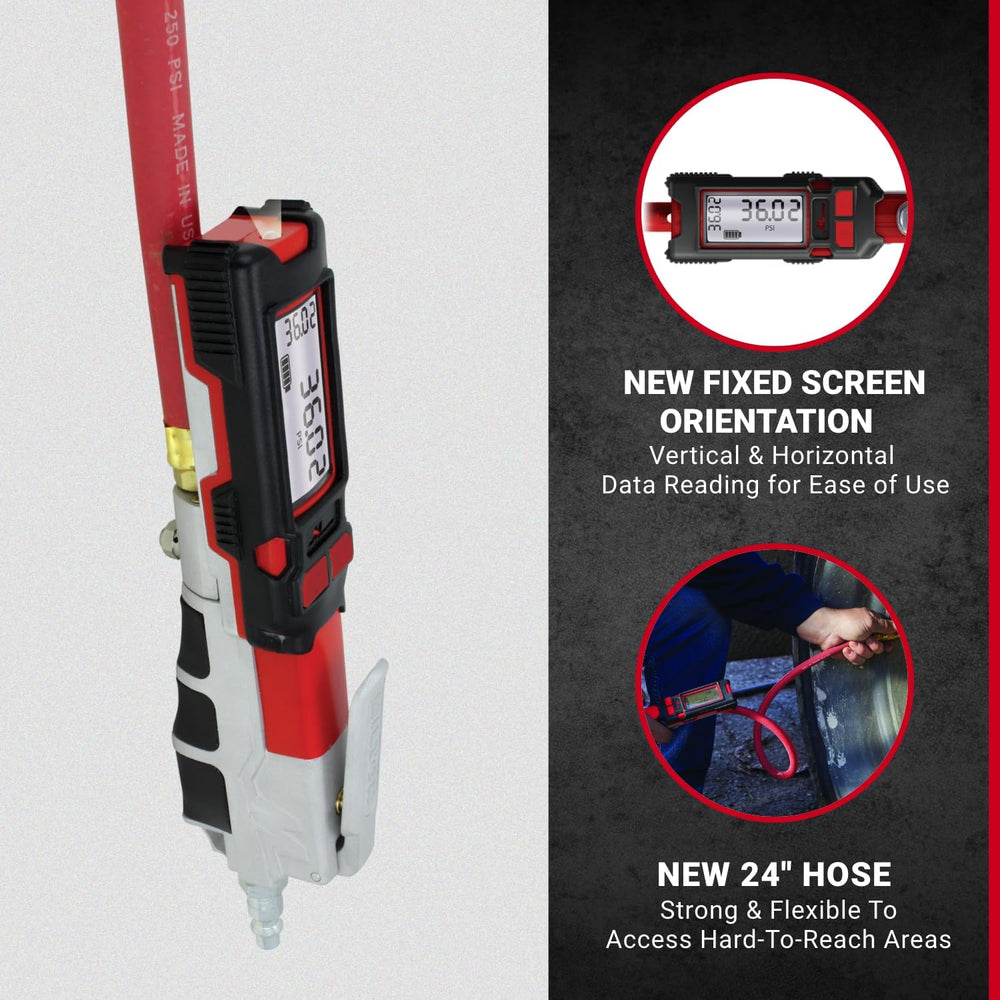 Milton Precision Digital Tire Pressure Gauge S-580ekit, Made In USA Most Accu...