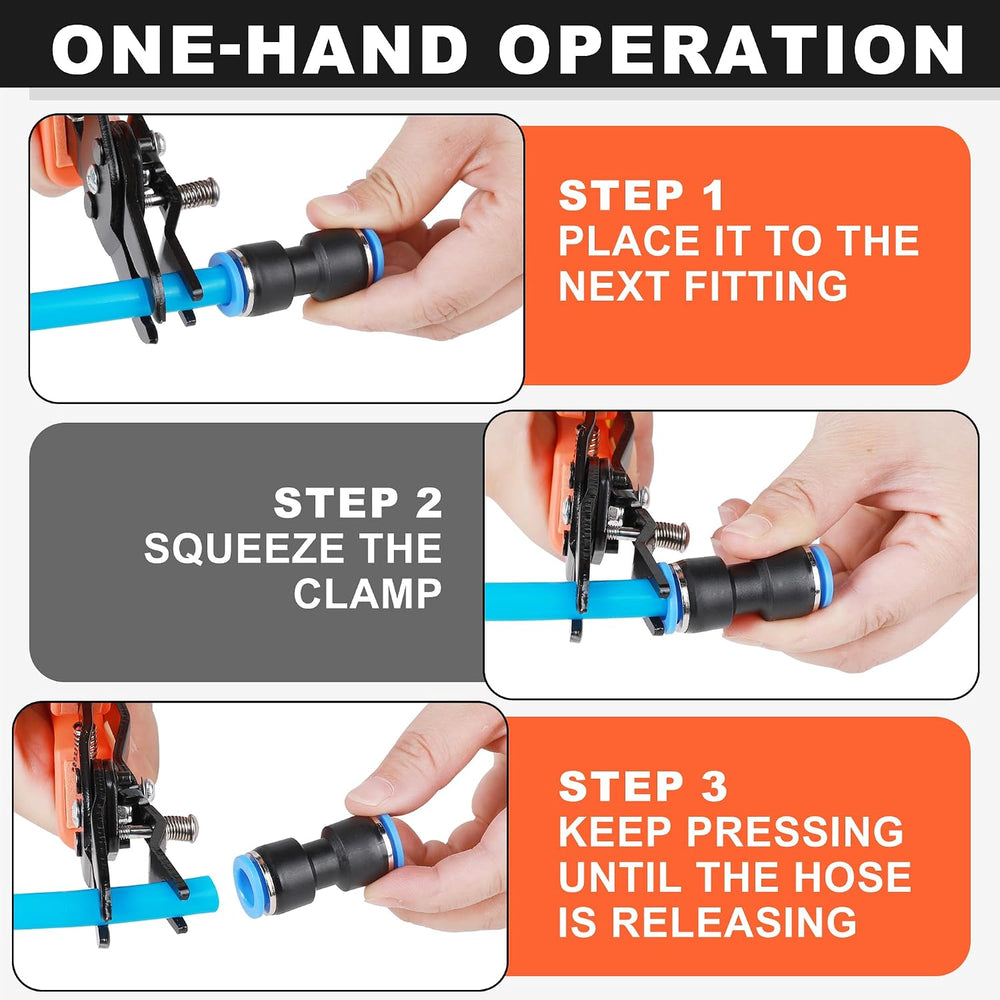 Hromee Air Line Disconnect Removal Tool Kit with 15PCS Pneumatic Fittings