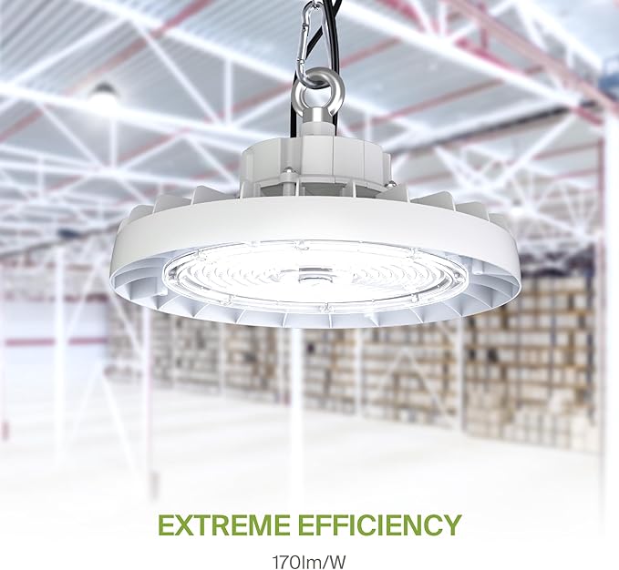 ASD LED High Bay UFO Light Fixture, Commercial Shop Lighting | 3CCT, IP69K