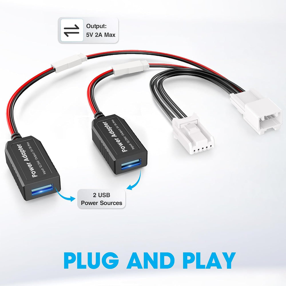 Dash Cam Power Adapter, 5 Pin Type E for Subaru Outback/Crosstrek/Forester
