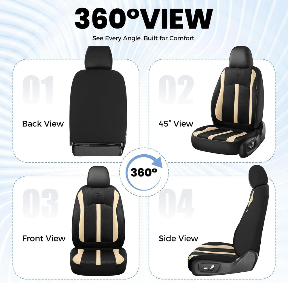 FLORICH Front Car Seat Covers, Breathable Mesh Automotive Seat Cover, Univers...