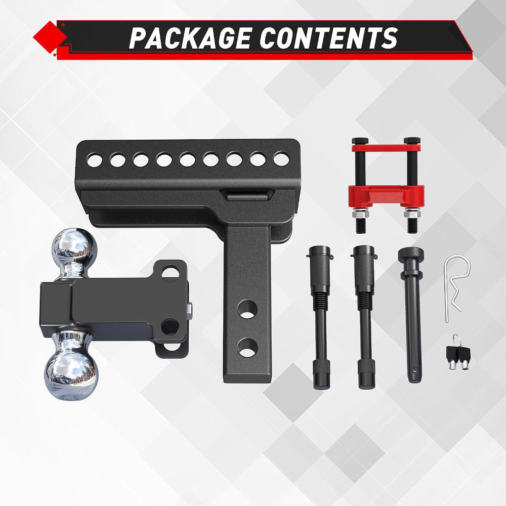 TYT Adjustable Truck Trailer Hitch for 2 inch Receiver, 6" Drop/Rise Tow...