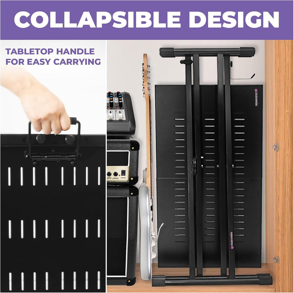 Liquid Stands Expandable DJ Table Stand Portable Audio Mixer Stand, X Style